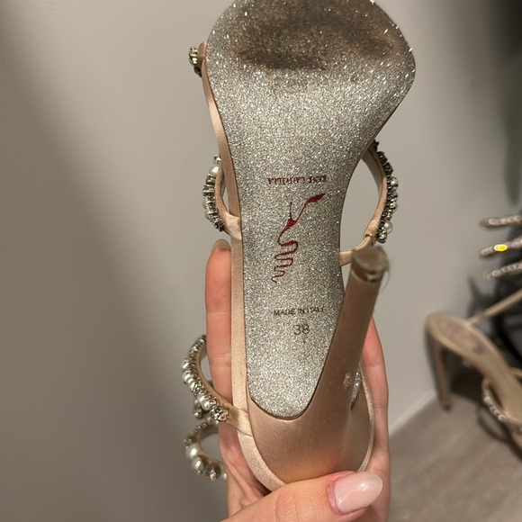 Rene Caovilla Aika Pearl Nude Heels - Picture 8 of 8